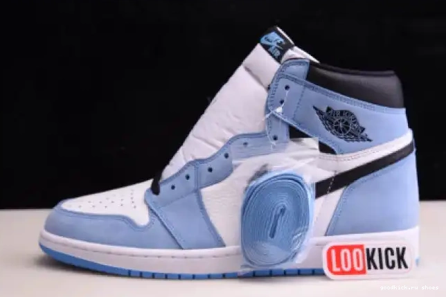 Rep RETRO 1 AIR WHITE UNIVERSITY 555088-134 BLUE JORDAN BLACK HIGH 0513
